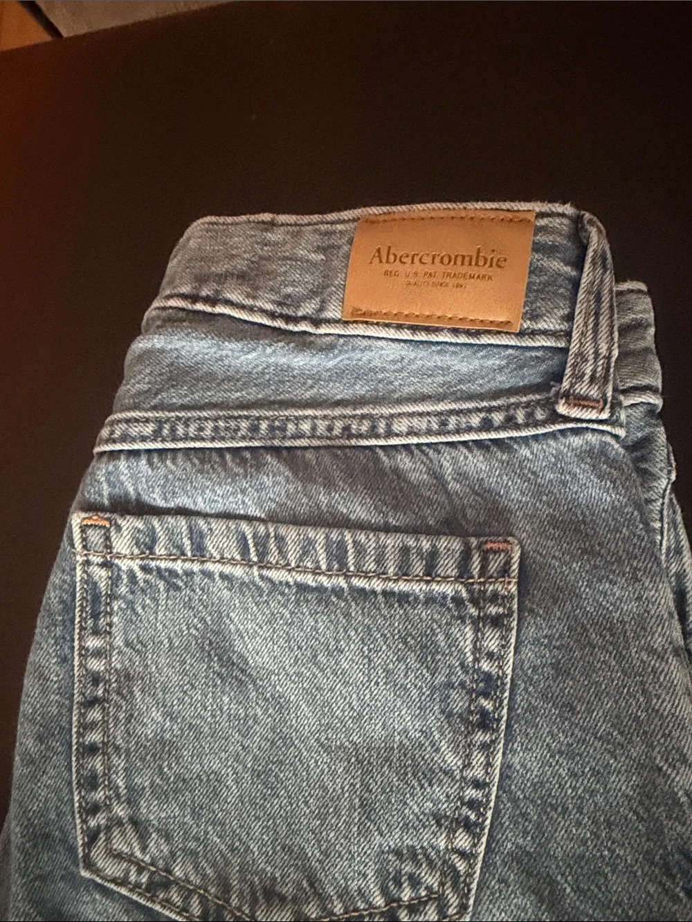 Abercrombie & Fitch Girls High-Rise Washed Blue Denim Jeans